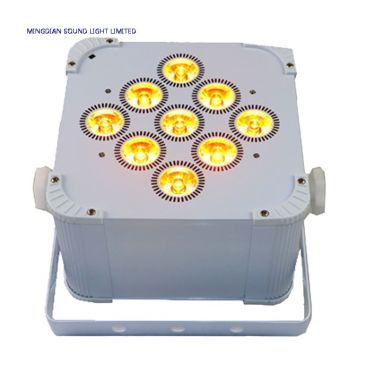 9*15W 6in1 battery powered & wireless LED Flat Par